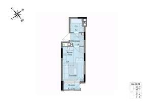 Студия квартира, вторичка, 26м2, 2/17 этаж