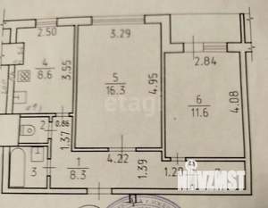 2-к квартира, вторичка, 50м2, 5/10 этаж