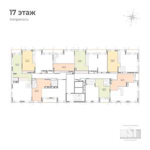 2-к квартира, строящийся дом, 89м2, 17/17 этаж