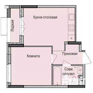 1-к квартира, строящийся дом, 37м2, 10/17 этаж