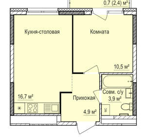 1-к квартира, вторичка, 37м2, 3/17 этаж