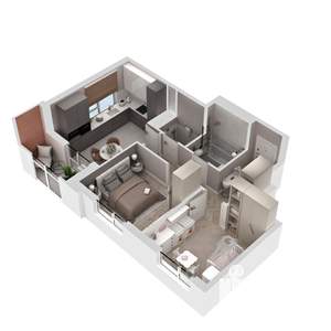2-к квартира, строящийся дом, 49м2, 9/17 этаж