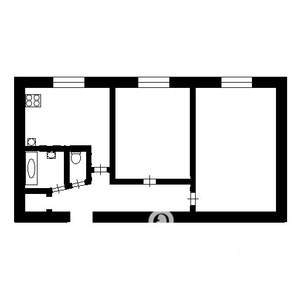 2-к квартира, вторичка, 43м2, 1/9 этаж
