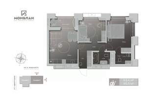 2-к квартира, вторичка, 63м2, 5/17 этаж