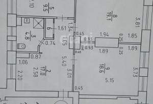 3-к квартира, вторичка, 76м2, 1/4 этаж