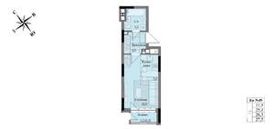 Студия квартира, вторичка, 26м2, 4/17 этаж