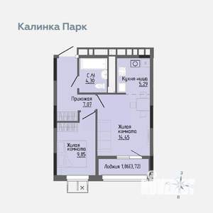 1-к квартира, вторичка, 43м2, 3/17 этаж
