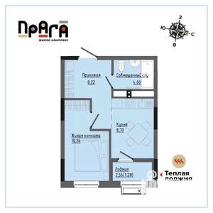 1-к квартира, вторичка, 32м2, 4/17 этаж