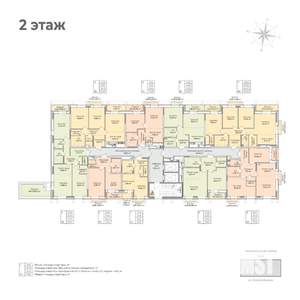 1-к квартира, строящийся дом, 46м2, 2/17 этаж