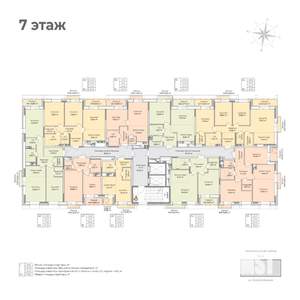 1-к квартира, строящийся дом, 56м2, 7/17 этаж