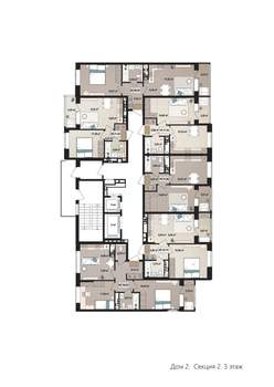 2-к квартира, вторичка, 42м2, 3/17 этаж
