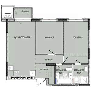 2-к квартира, вторичка, 58м2, 7/16 этаж