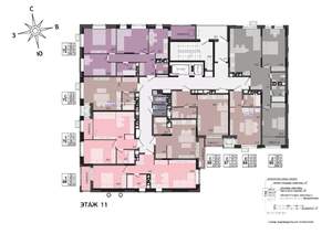 3-к квартира, строящийся дом, 62м2, 11/17 этаж