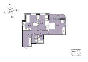 3-к квартира, вторичка, 76м2, 11/17 этаж
