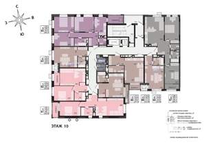 3-к квартира, строящийся дом, 62м2, 10/17 этаж