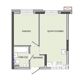 1-к квартира, строящийся дом, 35м2, 11/16 этаж