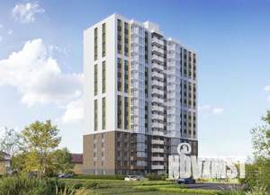 2-к квартира, строящийся дом, 52м2, 2/17 этаж