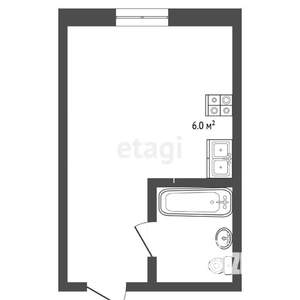 Студия квартира, вторичка, 20м2, 2/3 этаж