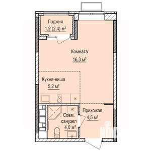 Студия квартира, вторичка, 31м2, 3/17 этаж