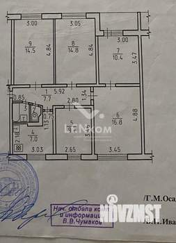5-к квартира, вторичка, 83м2, 1/9 этаж