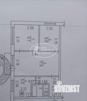 3-к квартира, вторичка, 50м2, 3/5 этаж