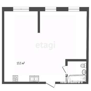1-к квартира, вторичка, 44м2, 12/16 этаж
