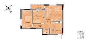 3-к квартира, вторичка, 59м2, 17/17 этаж