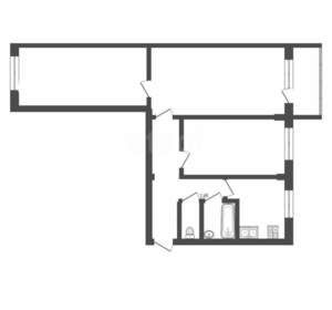3-к квартира, вторичка, 48м2, 3/5 этаж