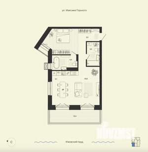 2-к квартира, вторичка, 82м2, 3/6 этаж