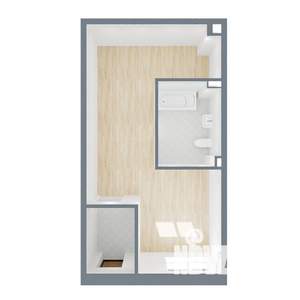 Студия квартира, вторичка, 44м2, 1/17 этаж