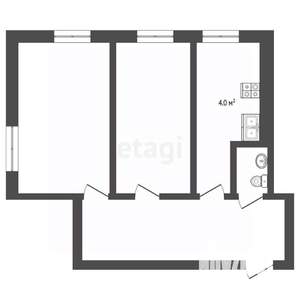 2-к квартира, вторичка, 40м2, 2/5 этаж