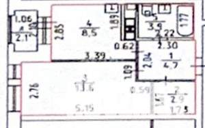 1-к квартира, вторичка, 34м2, 11/17 этаж