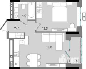 1-к квартира, вторичка, 44м2, 4/16 этаж