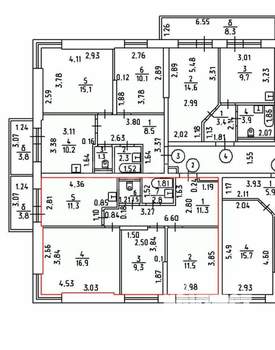 3-к квартира, вторичка, 68м2, 1/20 этаж