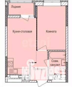 1-к квартира, вторичка, 39м2, 7/18 этаж
