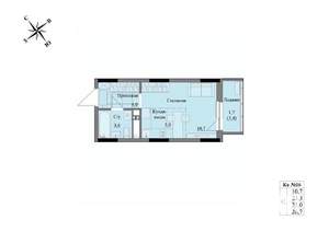 Студия квартира, вторичка, 25м2, 2/17 этаж