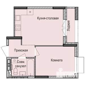 1-к квартира, строящийся дом, 36м2, 9/17 этаж