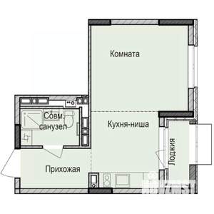 Студия квартира, строящийся дом, 28м2, 10/17 этаж