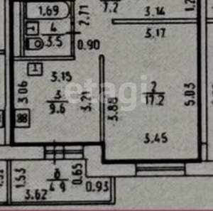 1-к квартира, вторичка, 38м2, 12/17 этаж