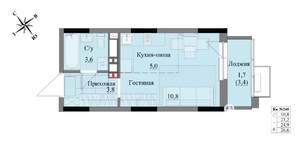 Студия квартира, вторичка, 25м2, 17/17 этаж