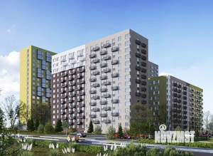 2-к квартира, строящийся дом, 57м2, 2/17 этаж