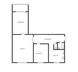 3-к квартира, вторичка, 55м2, 9/9 этаж