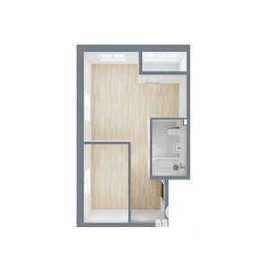 1-к квартира, вторичка, 46м2, 3/17 этаж