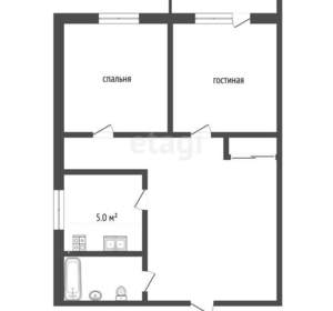 2-к квартира, вторичка, 40м2, 3/5 этаж