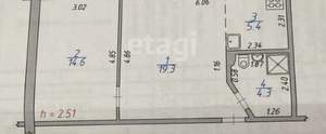 2-к квартира, вторичка, 44м2, 3/9 этаж