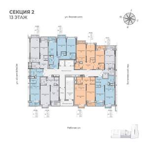 1-к квартира, строящийся дом, 53м2, 13/17 этаж