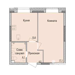 1-к квартира, строящийся дом, 36м2, 14/14 этаж