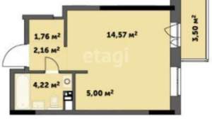 Студия квартира, вторичка, 31м2, 23/17 этаж
