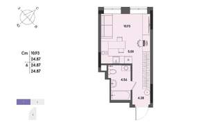 Студия квартира, вторичка, 25м2, 2/17 этаж