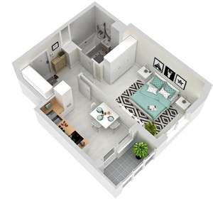 1-к квартира, вторичка, 35м2, 21/25 этаж